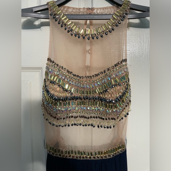 Prom dress with see through bodice and rhinestones - Picture 3 of 3